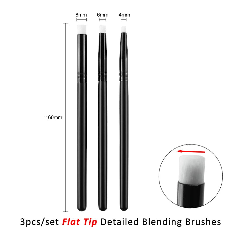 Angled/Flat Tip Mini Detailed Blending Brushes