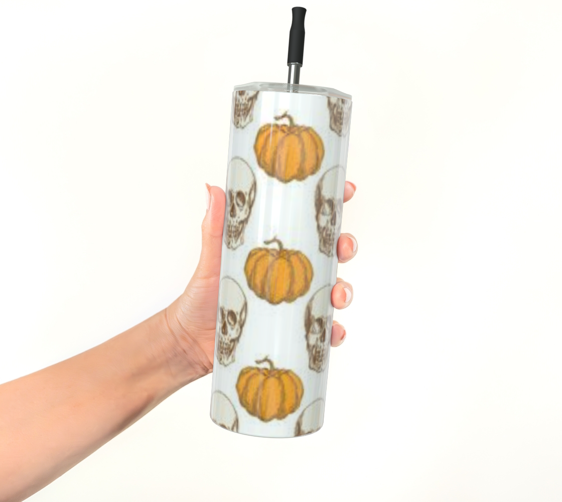 Skulls and Pumpkin Tumbler