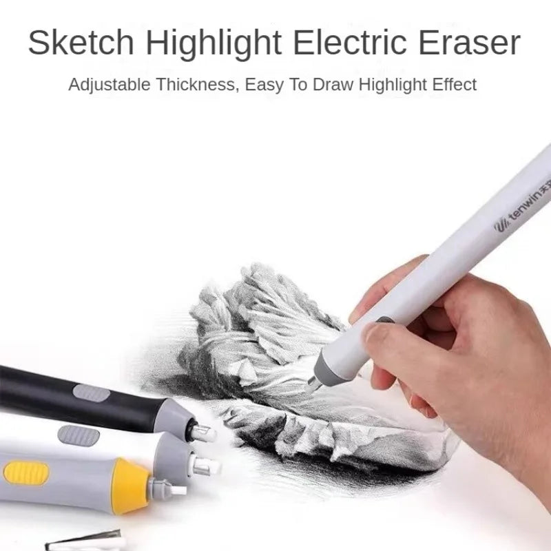 Electric Rubber Eraser Sketch Adjustable School Office Supplies Art Drawing Automatic Learning Pretty Stationery Funny Erasers