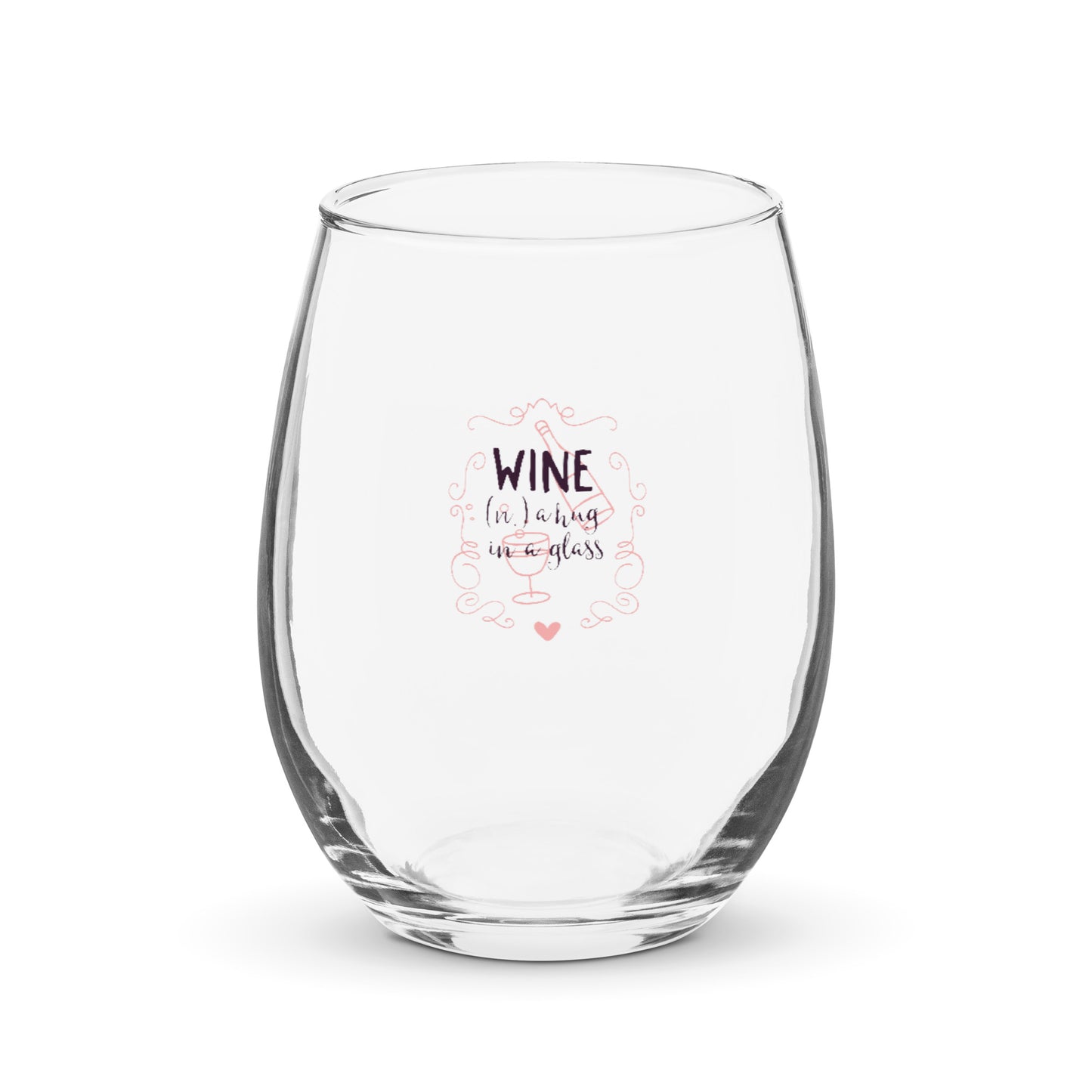 "Wine" Stemless wine glass