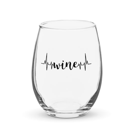 Stemless wine glass